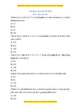 Bài tập trắc nghiệm Toán 10 kì 2 Cánh diều (có đáp án)