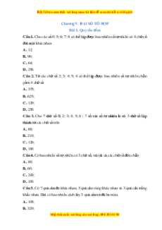 Bài tập trắc nghiệm Toán 10 kì 2 Cánh diều (có đáp án)