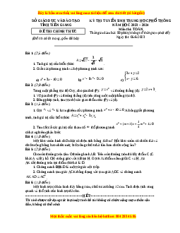 Đề thi vào 10 Toán Tỉnh Tiền Giang năm 2023-2024