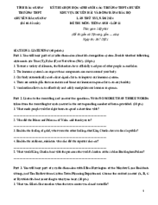 Bộ 20 đề thi HSG Tiếng Anh 11 có đáp án