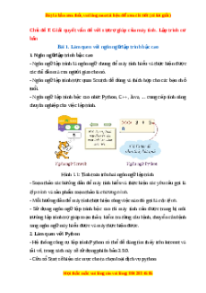 Lý thuyết Tin học 10 Cánh diều Chủ đề F Bài 1: Làm quen với ngôn ngữ lập trình bậc cao