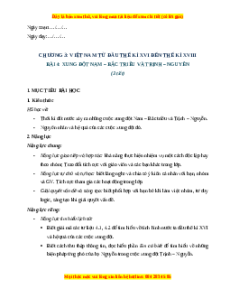 Giáo án Bài 4 Lịch sử 8 Chân trời sáng tạo (2024): Xung đột Nam - Bắc triều và Trịnh Nguyễn