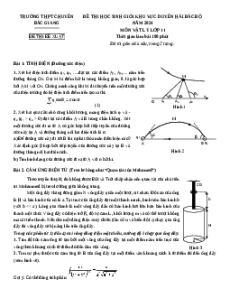 Đề thi HSG Vật Lí 11 Trường THPT Chuyên Bắc Giang