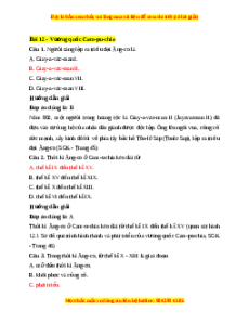 Trắc nghiệm Lịch sử 7 Bài 12 Chân trời sáng tạo: Vương quốc Cam-pu-chia