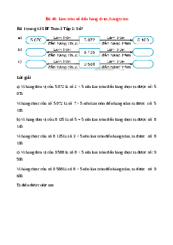 VBT Toán lớp 3 Bài 48 (Kết nối tri thức): Làm tròn số đến hàng chục, hàng trăm