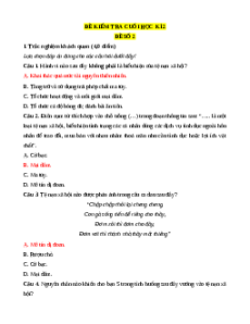 Đề thi cuối kì 2 GDCD 7 Chân trời sáng tạo (Đề 2)