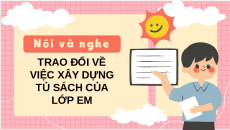 Giáo án Powerpoint Nói và nghe: Trao đổi về việc xây dựng tủ sách của lớp em Tiếng việt lớp 4 Cánh diều