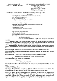 Đề thi thử vào lớp 10 Văn 2025-2026