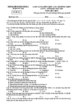 Đề thi thử tốt nghiệp Hóa học trường THPT Quảng Xương 1 năm 2024