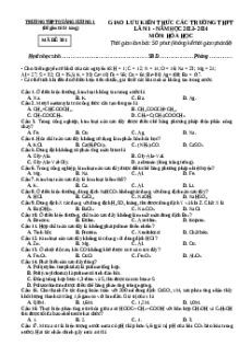 Đề thi thử tốt nghiệp Hóa học trường THPT Quảng Xương 1 năm 2024