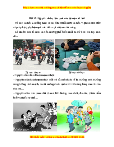 Lý thuyết GDCD 7 Chân trời sáng tạo Bài 10: Nguyên nhân, hậu quả của tệ nạn xã hội