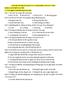 Bài tập ôn tập Giữa kì 2 Lịch sử 6 cấu trúc mới (dùng chung cả 3 sách)