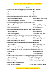 Đề thi cuối kì 1 Công nghệ 6 Cánh diều (Đề 1)