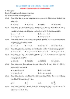 Bài tập ôn tập + Đề kiểm tra Toán 12 Kết nối tri thức Chương 5
