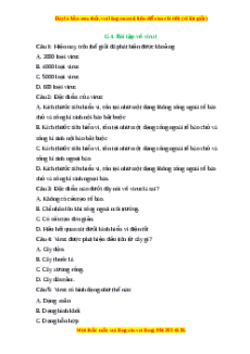 Trắc nghiệm Virus KHTN 6 Kết nối tri thức