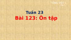 Giáo án Powerpoint Bài 123: Ôn tập Tiếng việt lớp 1 Cánh diều