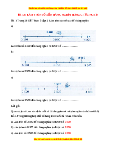 VBT Toán lớp 3 Bài 70 (Cánh diều): Làm tròn số đến hàng nghìn, hàng chục nghìn