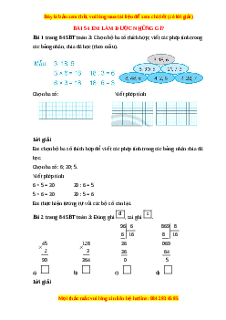 VBT Toán lớp 3 Bài 54 (Chân trời sáng tạo): Em làm được những gì?