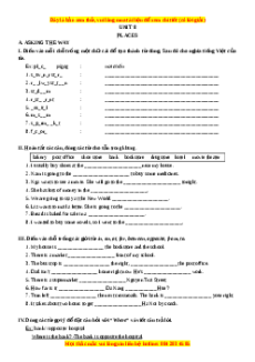 Bài tập Unit 8: Places Tiếng Anh 7 - Mai Lan Hương