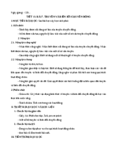 Giáo án Bài 7 Công nghệ 8 Kết nối tri thức: Truyền và biến đổi chuyển động