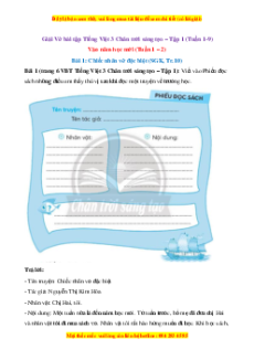 Giải VBT Tiếng Việt lớp 3 Chân trời sáng tạo