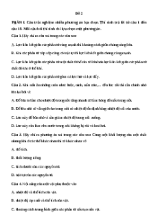 Đề thi giữa kì 1 Vật lí 12 Chân trời sáng tạo (Đề 2)