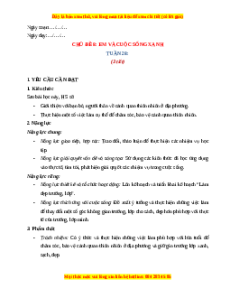 Giáo án Tuần 28 HĐTN lớp 4 Chân trời sáng tạo