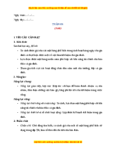 Giáo án Tuần 19 HĐTN lớp 4 Chân trời sáng tạo