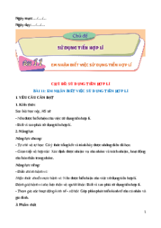 Giáo án Bài 11: Em nhận biết việc sử dụng tiền hợp lí Đạo đức lớp 5 Cánh diều