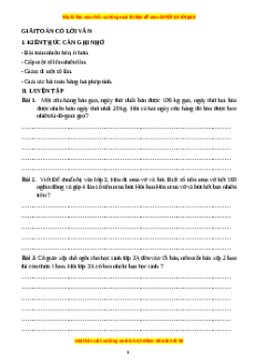 Chuyên đề Giải toán có lời văn Toán lớp 3 nâng cao Cánh diều