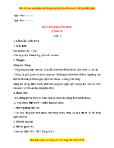 Giáo án Tuần 35 Tiếng Việt lớp 4 Chân trời sáng tạo