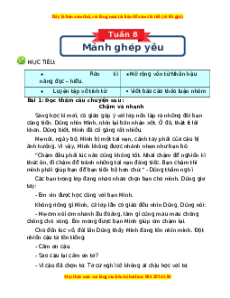 Bài tập cuối tuần Tiếng Việt 4 Tuần 8 Chân trời sáng tạo (có lời giải)