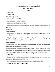 Giáo án Bài 3: Bảo hiểm KTPL 12 Chân trời sáng tạo
