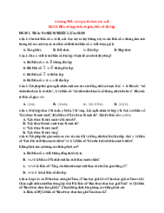 Trắc nghiệm Toán 11 KNTT Chương 8 (có đúng sai, trả lời ngắn)
