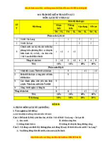 Đề thi giữa kì 2 Lịch sử & Địa lý 6 Cánh diều - Đề 2