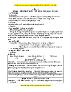 Giáo án Biến trở - Điện trở dùng trong kĩ thuật Vật lí 9