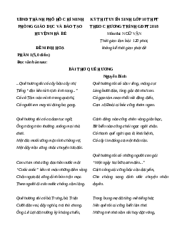 Đề minh họa thi vào lớp 10 Ngữ văn 2025 - Phòng GD Nhà Bè
