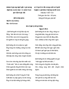 Đề minh họa thi vào lớp 10 Ngữ văn 2025 - Phòng GD Nhà Bè