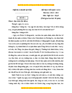 Đề thi cuối kì 2 Ngữ văn 8 Chân trời sáng tạo (Đề 1)