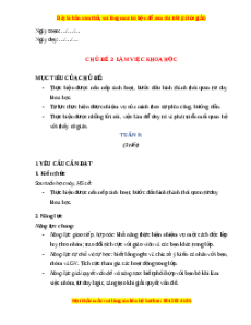 Giáo án Tuần 9 HĐTN lớp 4 Cánh diều