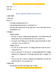 Giáo án Bài 20 Lịch sử 7 Cánh diều (Phiên bản 2): Việt Nam thời Lê Sơ (1428-1527)