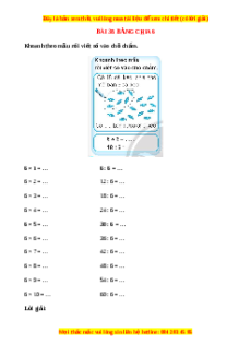 VBT Toán lớp 3 Bài 38 (Chân trời sáng tạo): Bảng chia 6