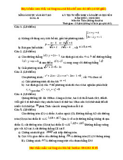 Đề thi vào 10 môn Toán tỉnh Gia Lai năm 2020