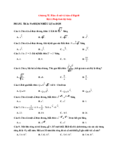 Trắc nghiệm Toán 11 Chân trời sáng tạo Chương 6 (có đúng sai, trả lời ngắn)