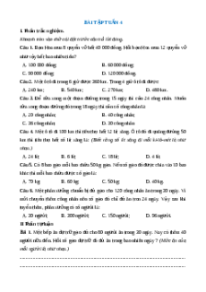 Bài tập cuối tuần Toán 5 Tuần 4 (có lời giải)