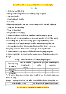 Hệ thống hóa kiến thức Công nghệ 10 Cánh diều Chủ đề 8