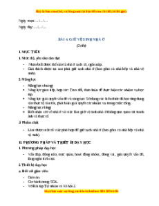 Giáo án Bài 4 Tự nhiên xã hội lớp 2 Cánh diều: Vệ sinh nhà ở