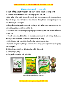Lý thuyết Sinh học 10 Chân trời sáng tạo Bài 26: Công nghệ vi sinh vật