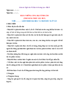 Giáo án Những cung bậc tình cảm (Thơ song thất lục bát) 2024 Chân trời sáng tạo