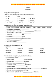 Bài tập Unit 3: At home Tiếng Anh 7 - Mai Lan Hương